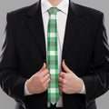 Irish Check Saint Patrick's Day Print Necktie