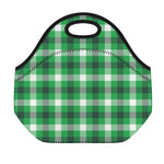 Irish Check Saint Patrick's Day Print Neoprene Lunch Bag