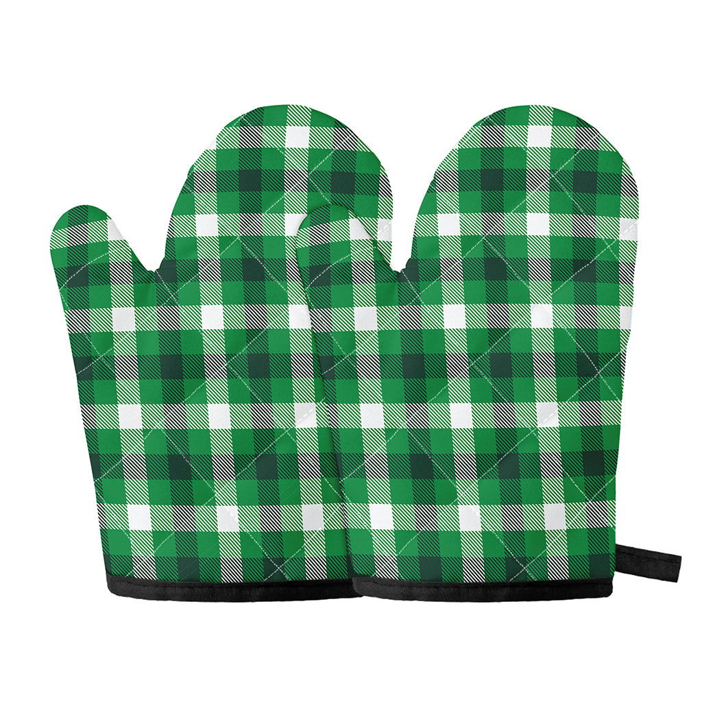 Irish Check Saint Patrick's Day Print Oven Mitts