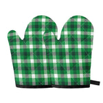 Irish Check Saint Patrick's Day Print Oven Mitts