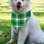 Irish Check Saint Patrick's Day Print Over The Collar Dog Bandana
