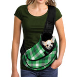 Irish Check Saint Patrick's Day Print Pet Sling Carrier