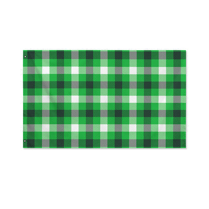 Irish Check Saint Patrick's Day Print Polyester Flag