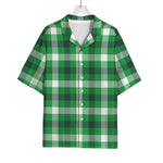 Irish Check Saint Patrick's Day Print Rayon Hawaiian Shirt