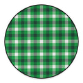 Irish Check Saint Patrick's Day Print Round Floor Mat