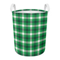 Irish Check Saint Patrick's Day Print Round Laundry Basket