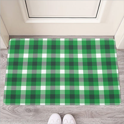 Irish Check Saint Patrick's Day Print Rubber Doormat