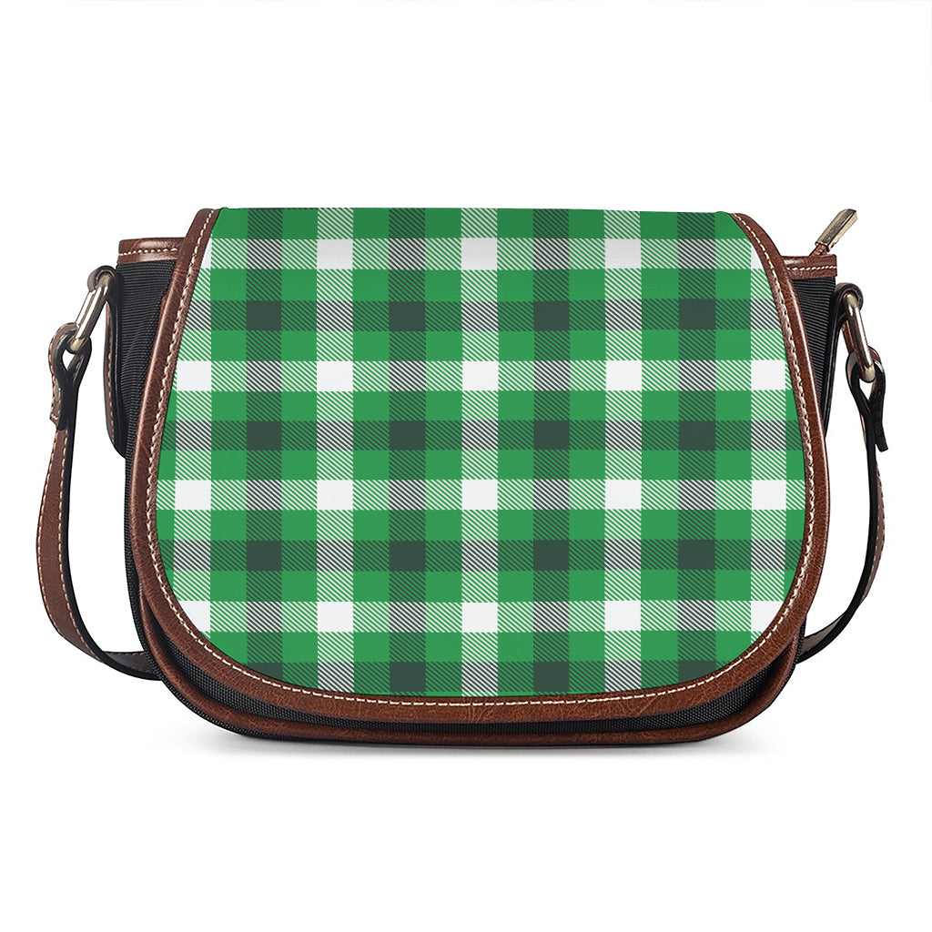 Irish Check Saint Patrick's Day Print Saddle Bag