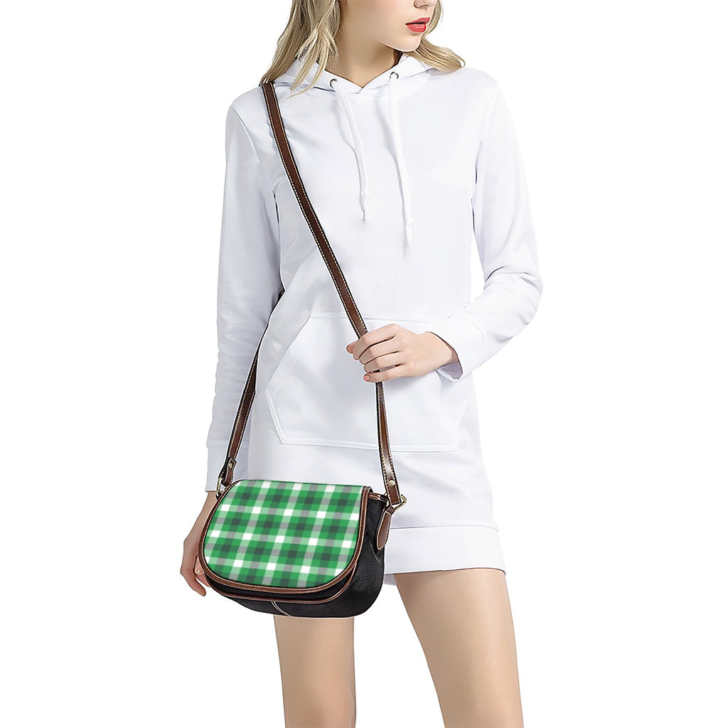 Irish Check Saint Patrick's Day Print Saddle Bag