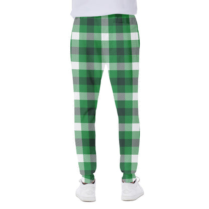 Irish Check Saint Patrick's Day Print Scuba Joggers