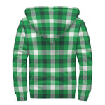 Irish Check Saint Patrick's Day Print Sherpa Lined Zip Up Hoodie
