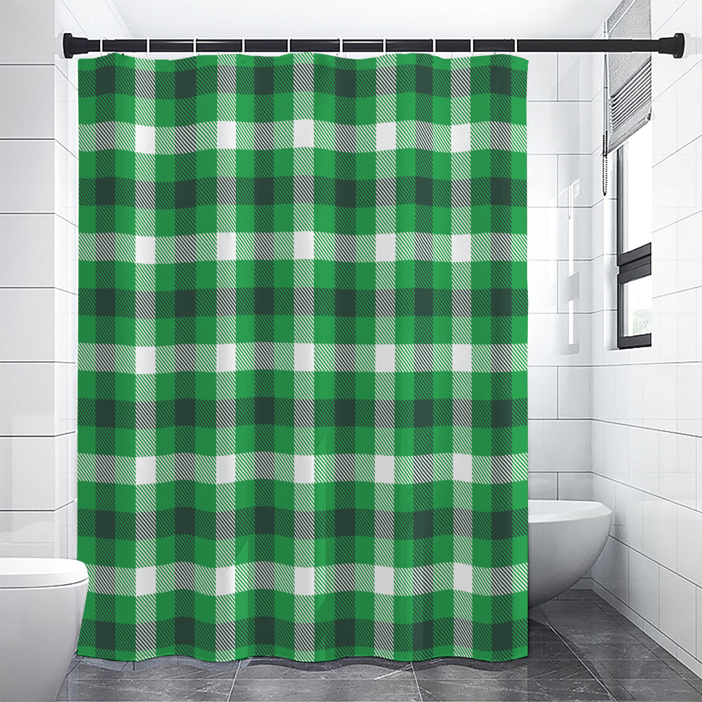 Irish Check Saint Patrick's Day Print Shower Curtain