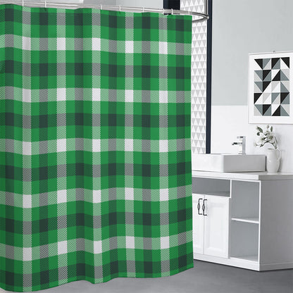 Irish Check Saint Patrick's Day Print Shower Curtain