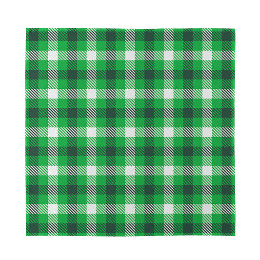 Irish Check Saint Patrick's Day Print Silk Bandana