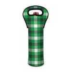 Irish Check Saint Patrick's Day Print Single Neoprene Wine Tote