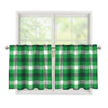 Irish Check Saint Patrick's Day Print Tier Curtains