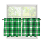 Irish Check Saint Patrick's Day Print Tier Curtains
