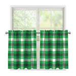 Irish Check Saint Patrick's Day Print Tier Curtains