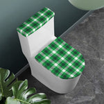 Irish Check Saint Patrick's Day Print Toilet Lid And Tank Cover Set