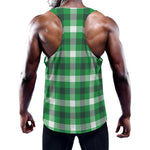 Irish Check Saint Patrick's Day Print Training Tank Top