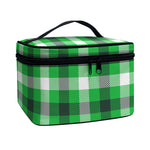 Irish Check Saint Patrick's Day Print Travel Makeup Bag