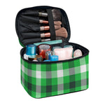Irish Check Saint Patrick's Day Print Travel Makeup Bag
