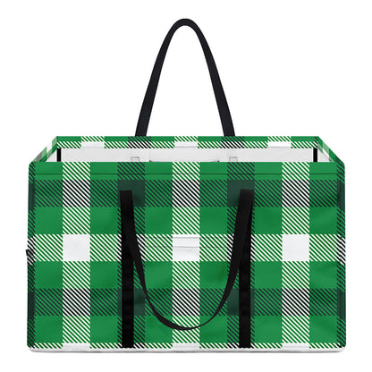 Irish Check Saint Patrick's Day Print Utility Tote Bag