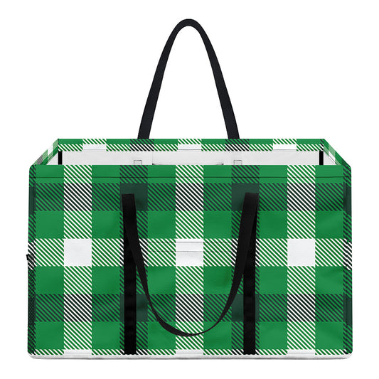 Irish Check Saint Patrick's Day Print Utility Tote Bag