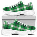 Irish Check Saint Patrick's Day Print White Chunky Shoes