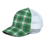 Irish Check Saint Patrick's Day Print White Mesh Trucker Cap