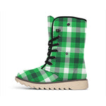 Irish Check Saint Patrick's Day Print Winter Boots