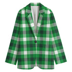 Irish Check Saint Patrick's Day Print Women's Blazer