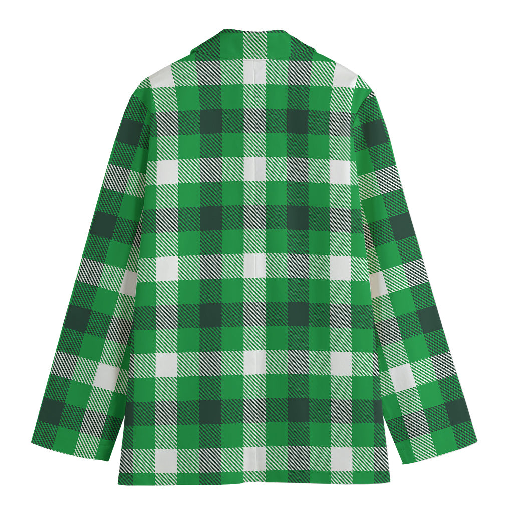 Irish Check Saint Patrick's Day Print Women's Blazer