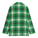 Irish Check Saint Patrick's Day Print Women's Cotton Blazer
