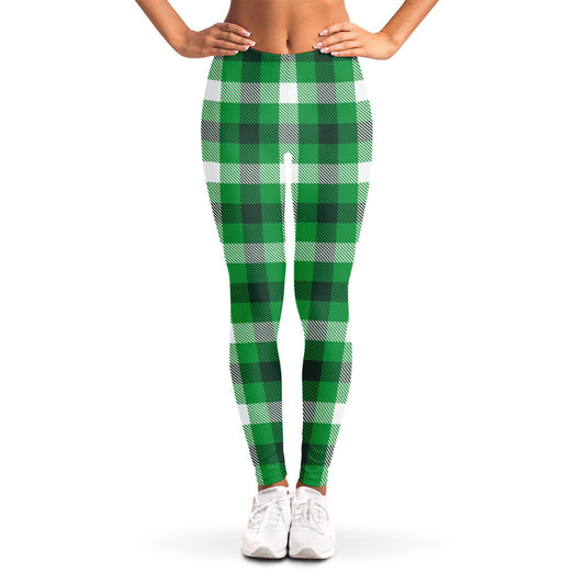Irish Check Saint Patrick's Day Print Women's Leggings