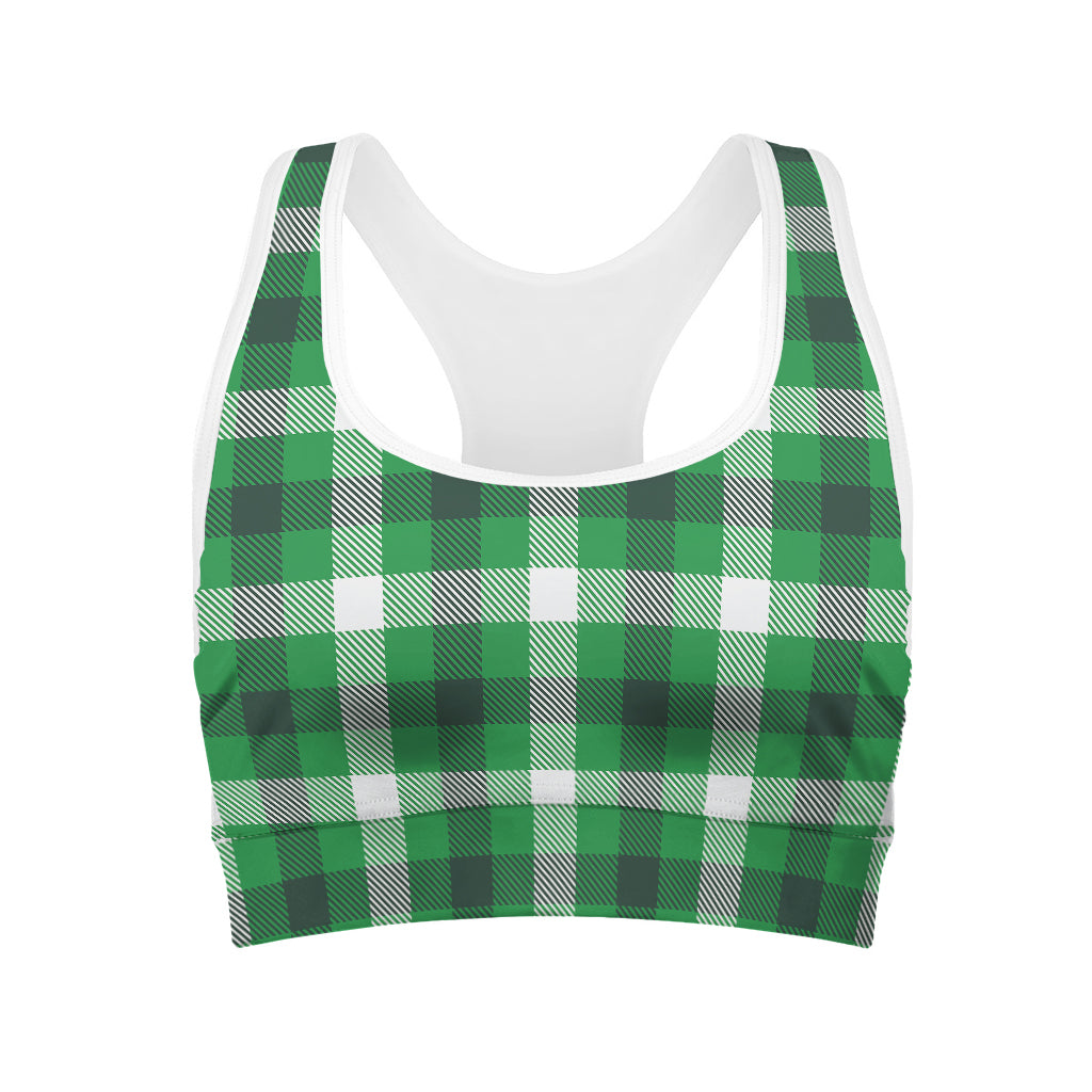 Irish Check Saint Patrick's Day Print Women's Sports Bra
