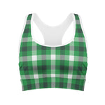 Irish Check Saint Patrick's Day Print Women's Sports Bra