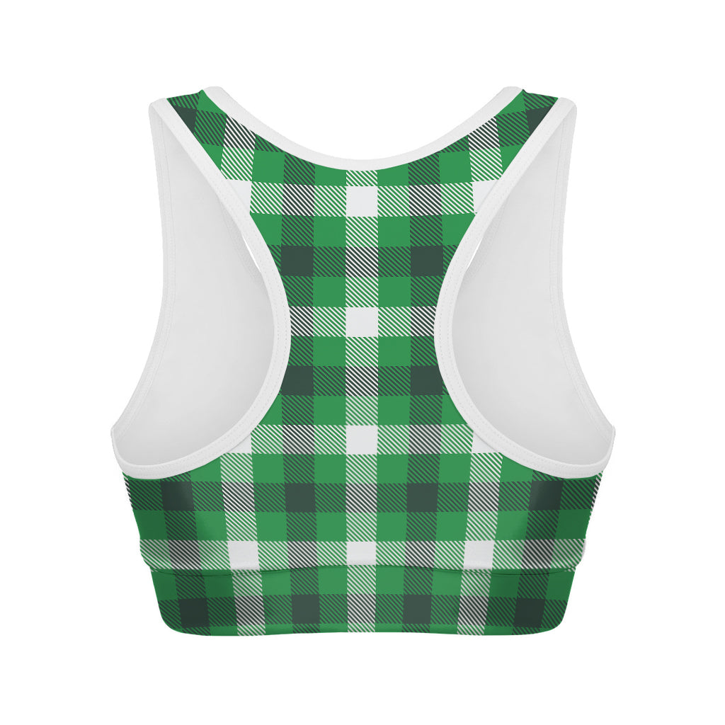 Irish Check Saint Patrick's Day Print Women's Sports Bra