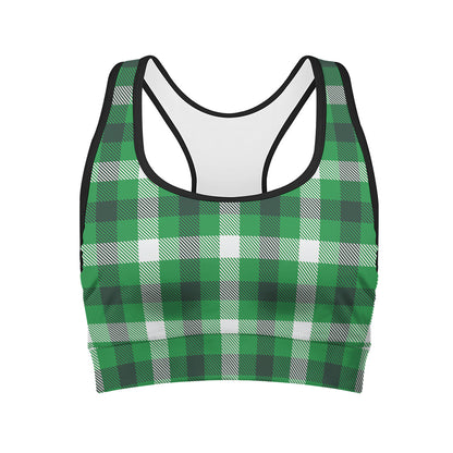 Irish Check Saint Patrick's Day Print Women's Sports Bra