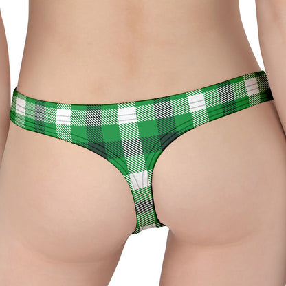 Irish Check Saint Patrick's Day Print Women's Thong