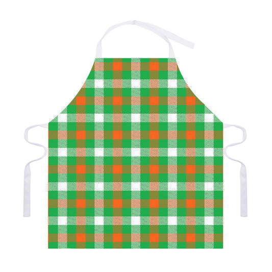 Irish Checkered St. Patrick's Day Print Adjustable Apron