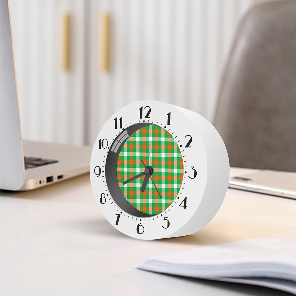 Irish Checkered St. Patrick's Day Print Alarm Clock
