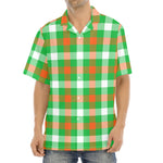 Irish Checkered St. Patrick's Day Print Aloha Shirt
