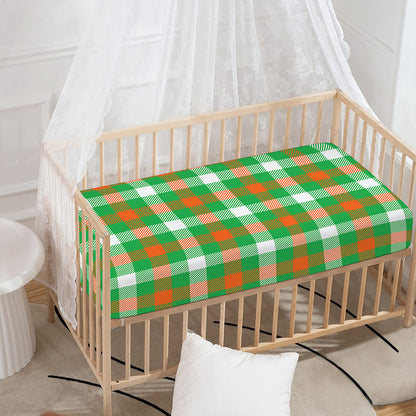 Irish Checkered St. Patrick's Day Print Baby Crib Sheet