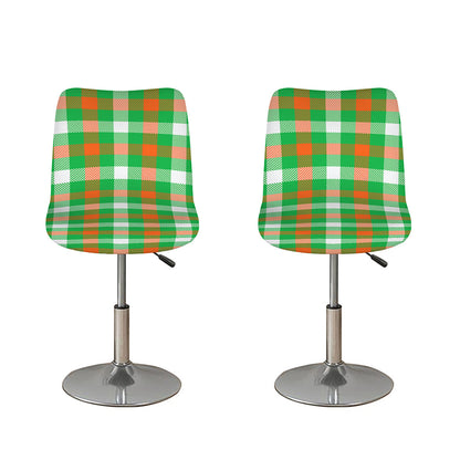 Irish Checkered St. Patrick's Day Print Bar Stool Covers