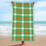 Irish Checkered St. Patrick's Day Print Beach Towel