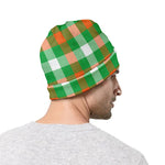 Irish Checkered St. Patrick's Day Print Beanie
