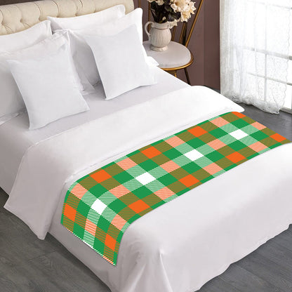 Irish Checkered St. Patrick's Day Print Bed Runner