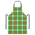 Irish Checkered St. Patrick's Day Print Bib Apron With Pocket