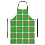 Irish Checkered St. Patrick's Day Print Bib Apron With Pocket